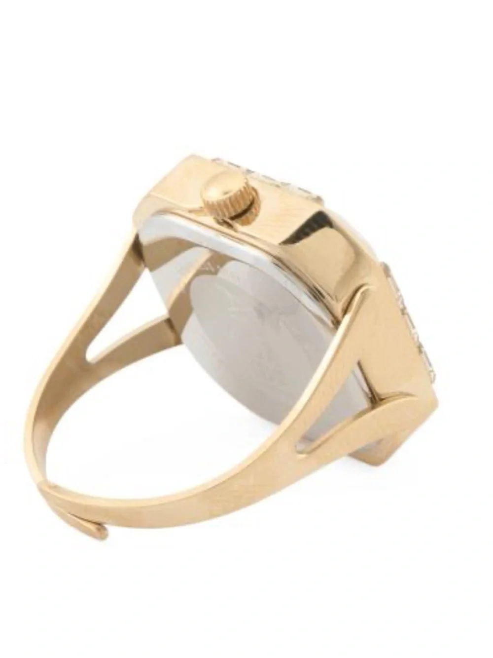INVICTA Women's Mini Angel Lady Stainless Steel Gold Silver Dial Ring Watch - Picture 3 of 4
